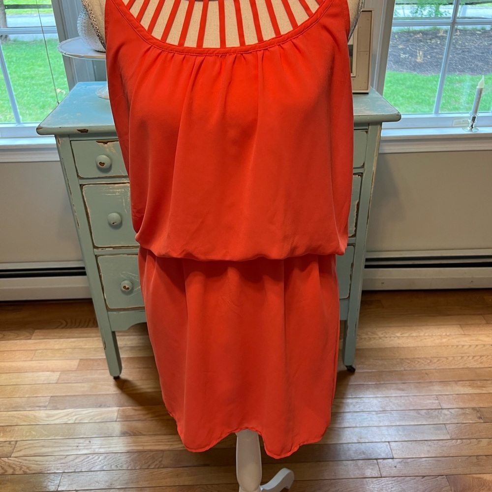 Naked Zebra orange dress. Medium. A8